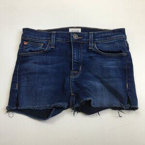 HUDSON Revl Wash TILDA Mid-Rise Cigarette Raw Edge Hem 5 Pocket Denim Shorts
